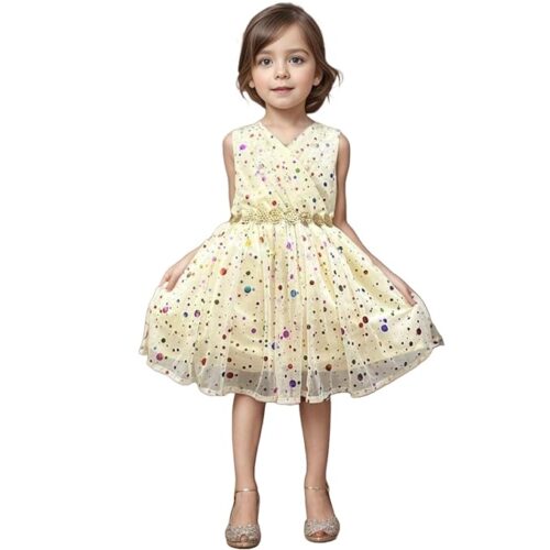 A.T.U.N. (ALL THINGS UBER NICE) Polka Dot Party Knee-Length Dress For Girls